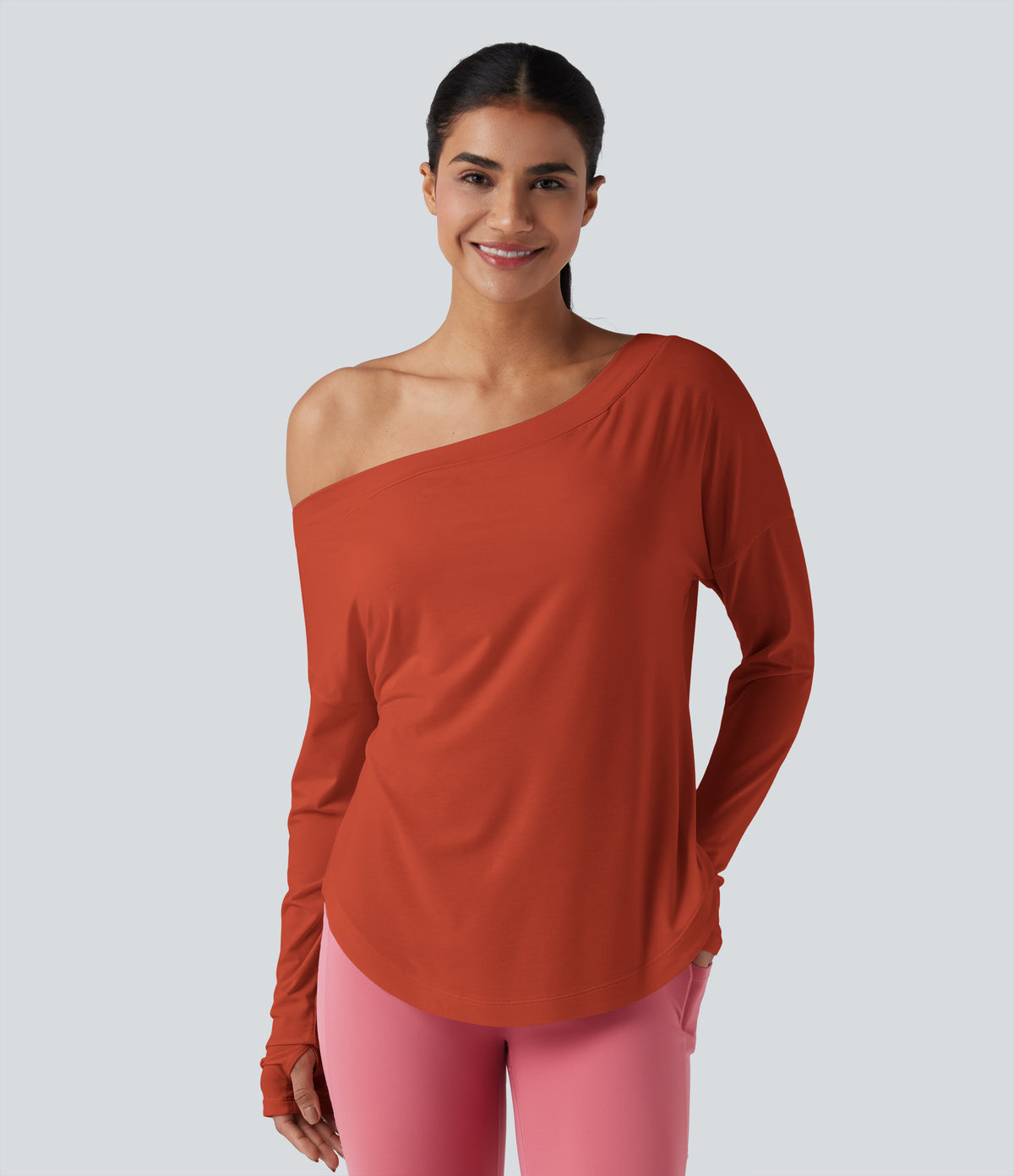 Isadora Long-Sleeve Top — Rooibos Tea