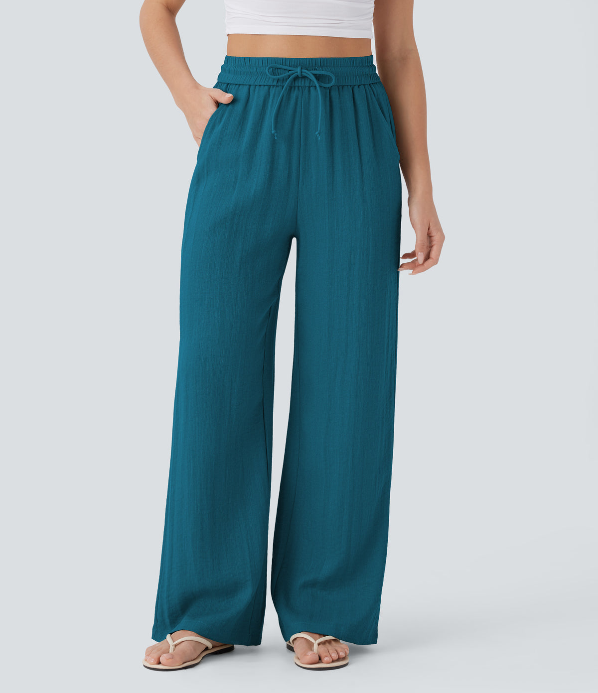 Lavinia Pants — Crystal Teal