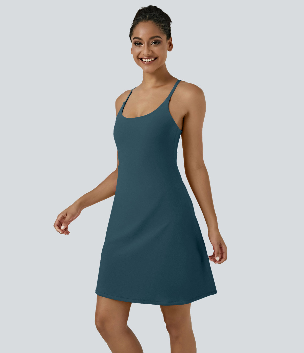 Aura Dress — Ink Green