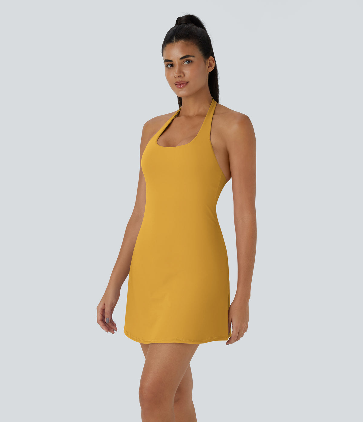 Luna Dress — Warm Mid Blue
