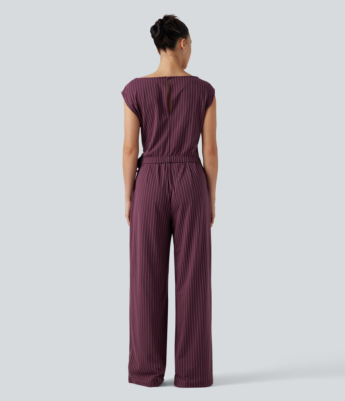Rosalind Jumpsuit — Plum Stripe