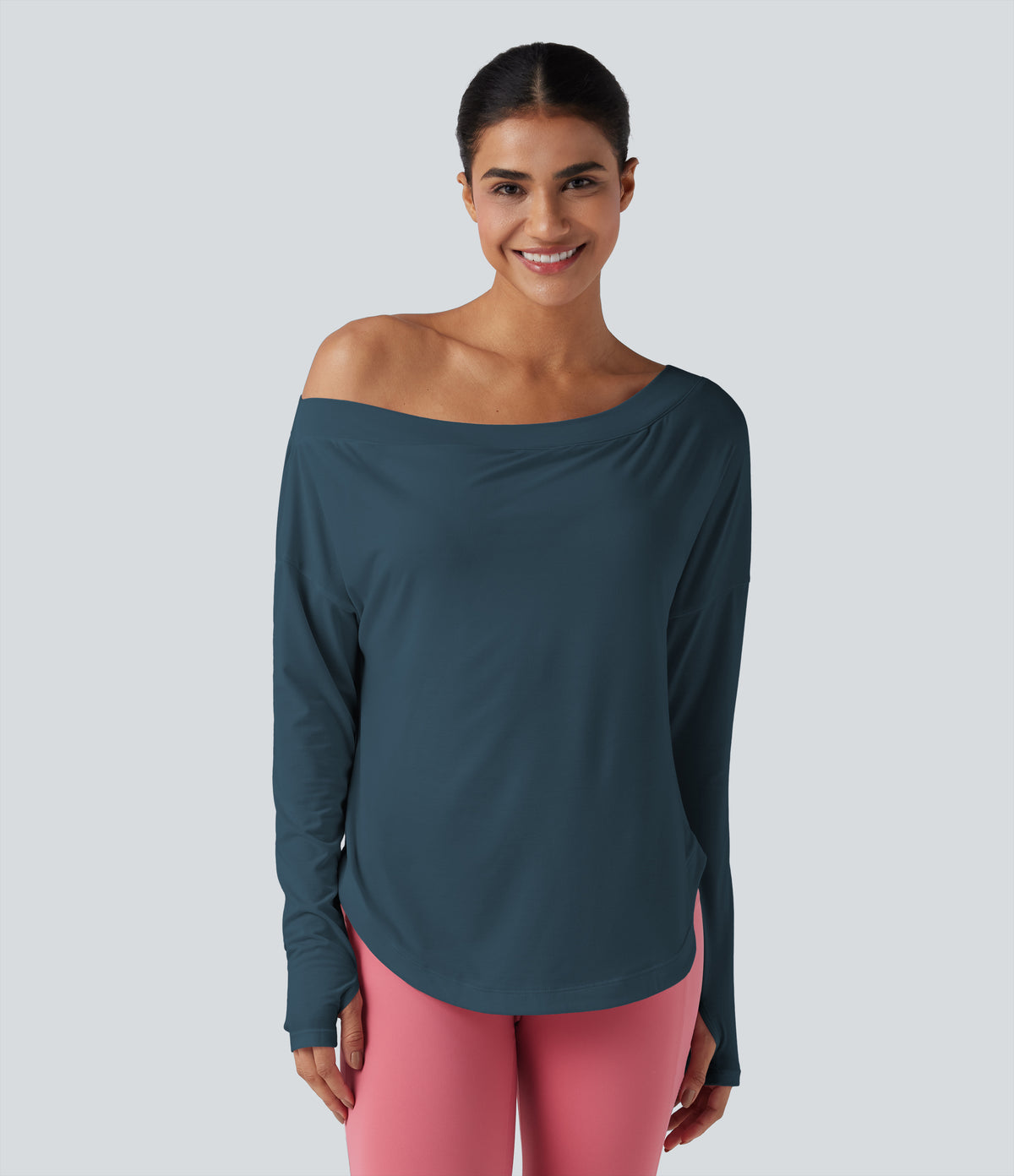 Isadora Long-Sleeve Top — Majolica Blue
