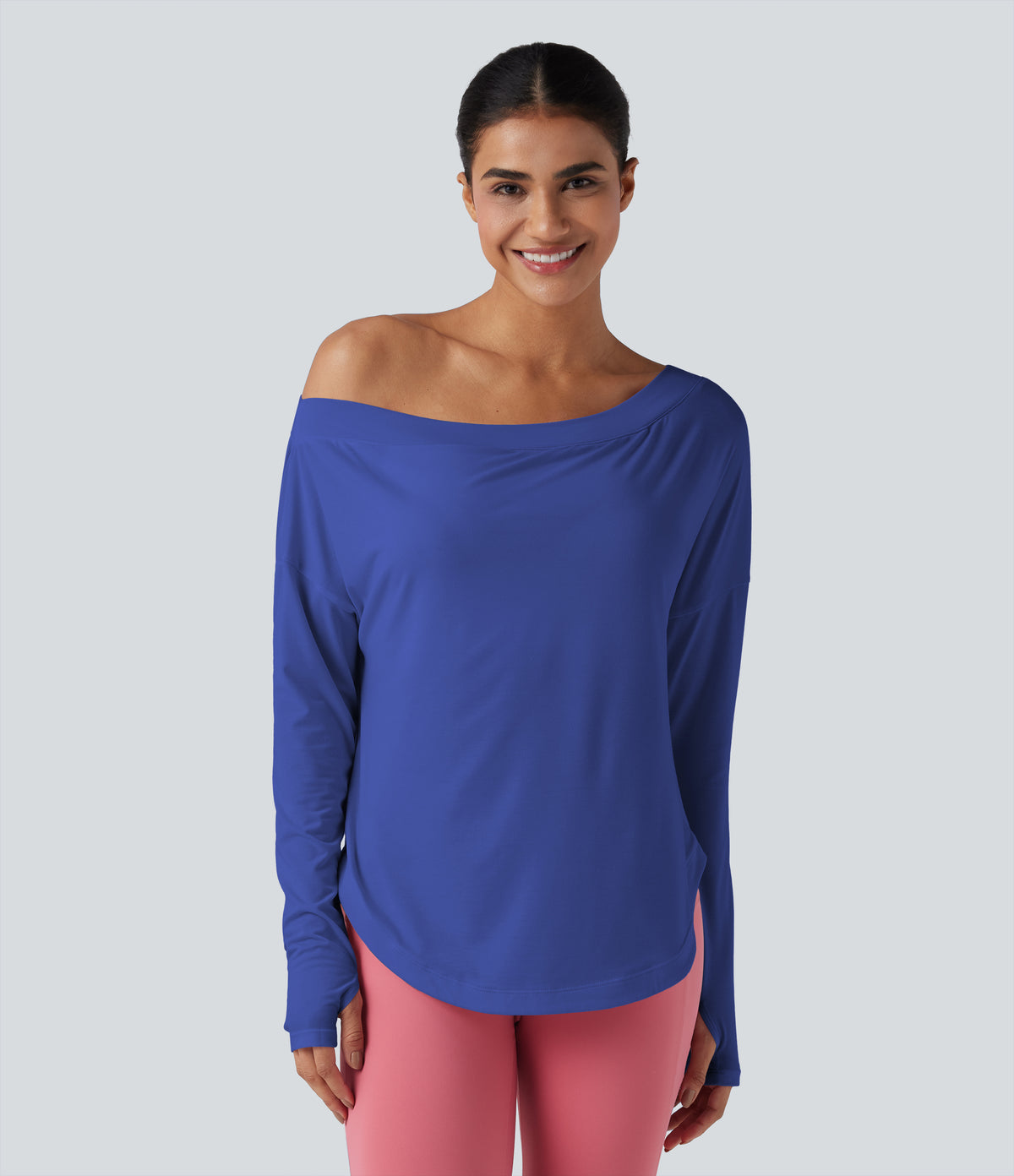 Isadora Long-Sleeve Top — Dazzling Blue