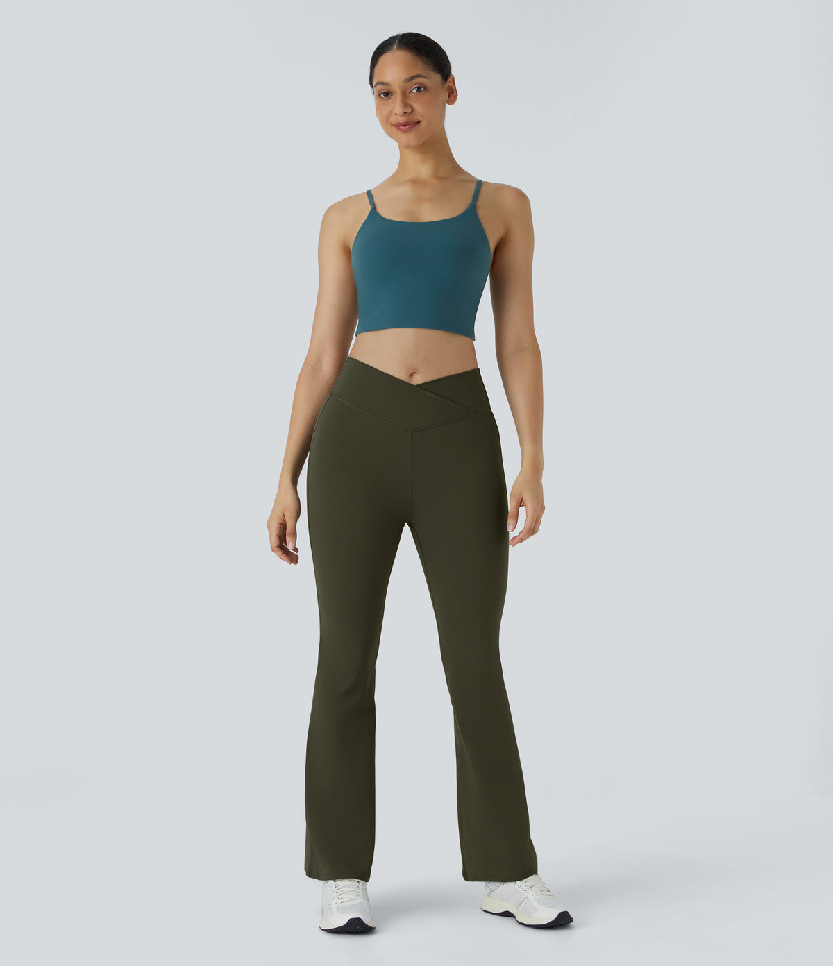 Petal Flare Legging — Midnight Blue