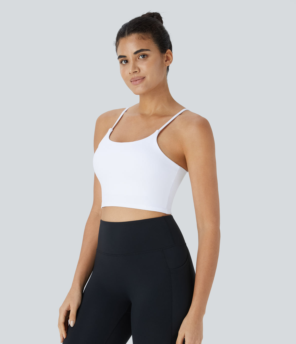 Luma Crop Top — Primrose Pink