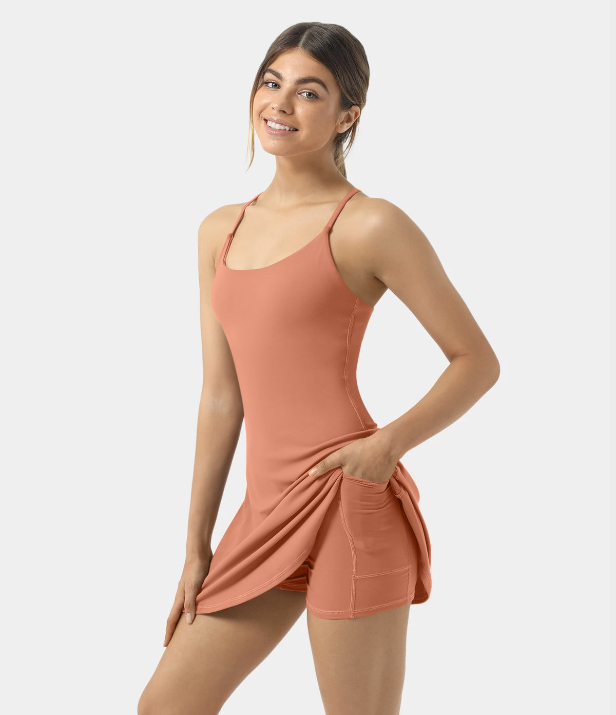 Petal Dress — Orange Rust