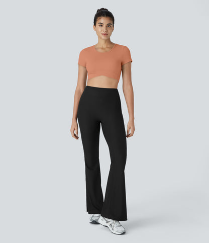 Aria Crop Top — Baroque Blue