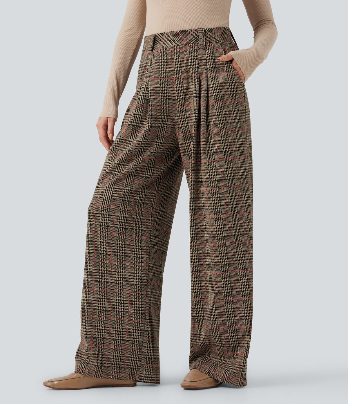 Lucille Pants — Desert Houndstooth Pattern