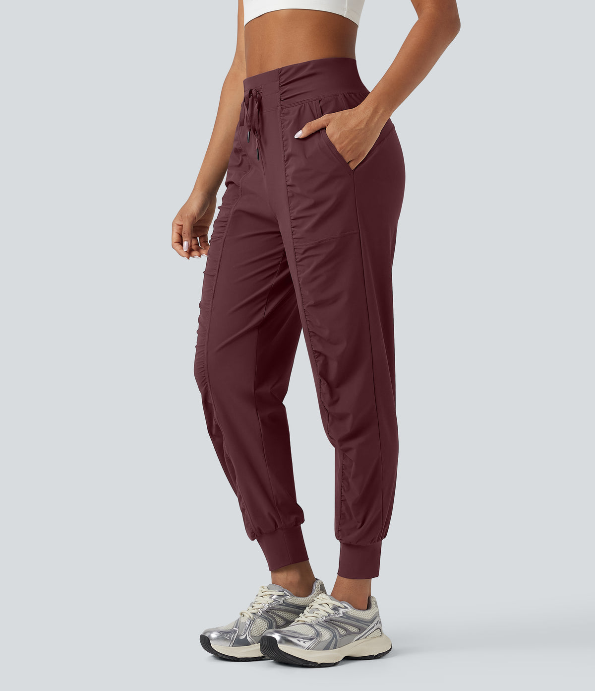 Odette Jogger — Red Mahogany