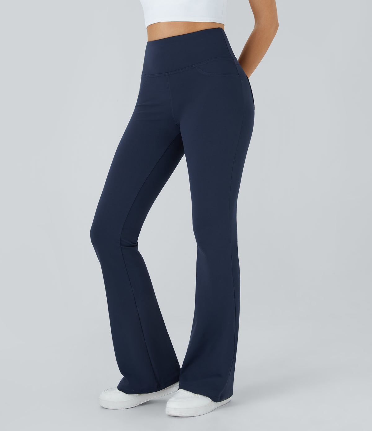 Willow Flare Legging — Midnight Blue