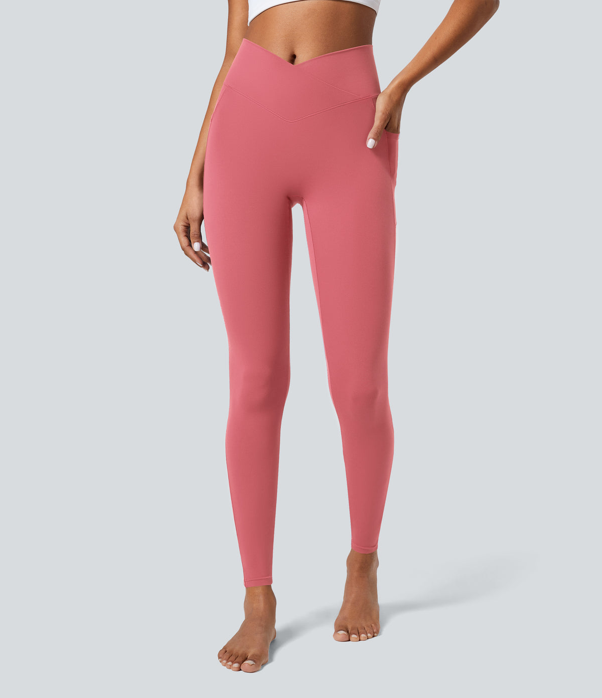 Petal Legging — Fedora Red Purple