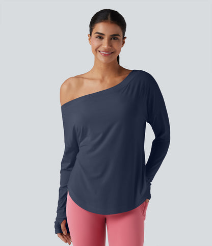 Isadora Long-Sleeve Top — Mood Indigo