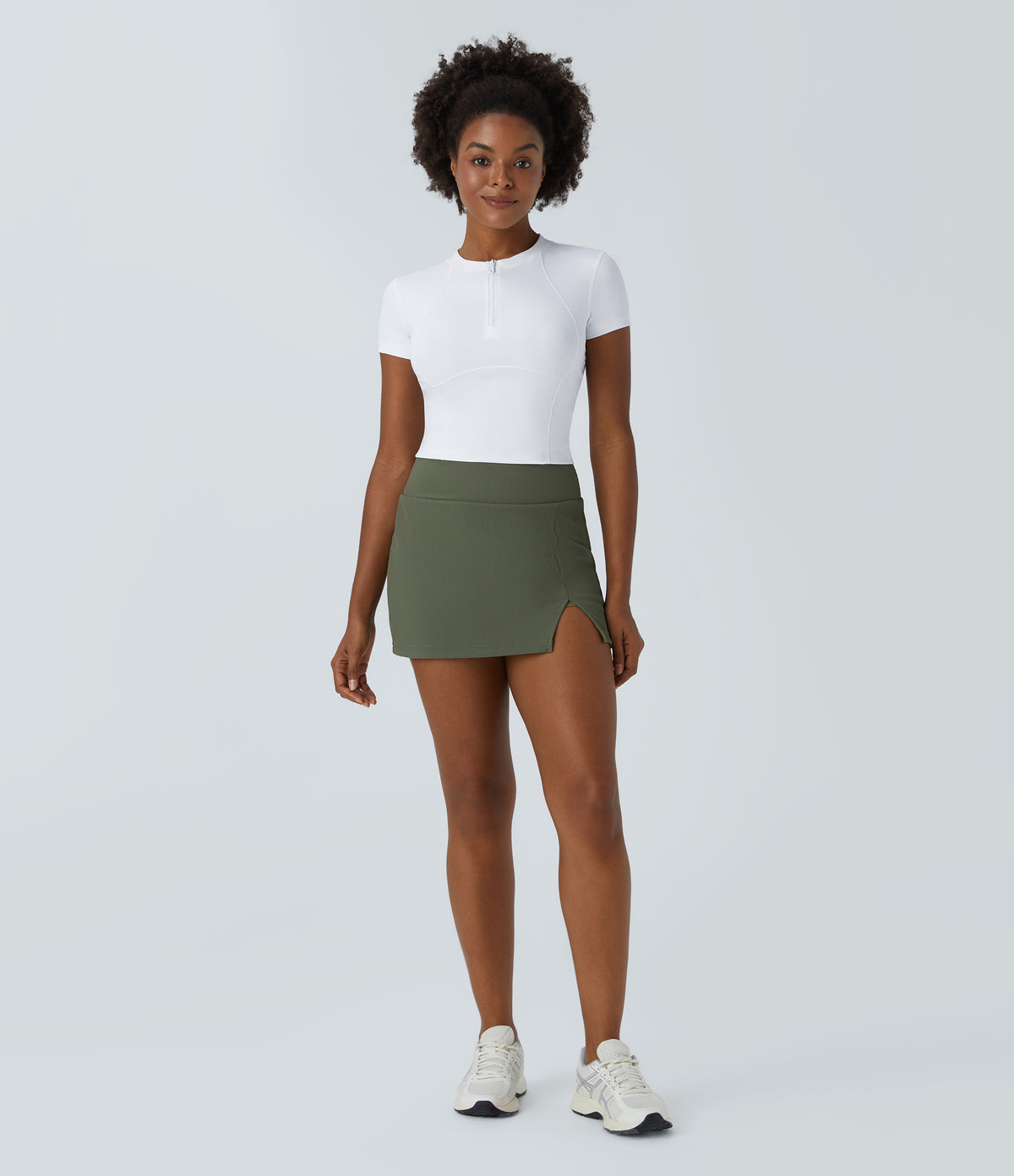 Romy Zip Top — White