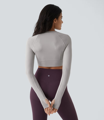 Sora Crop Top — Maroon Banner