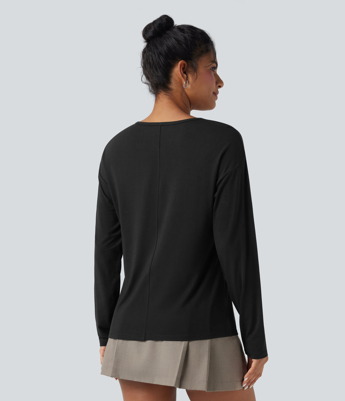 Mira Long-Sleeve Top — Black