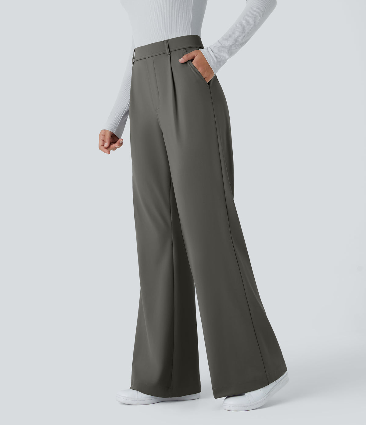 Evie Pants — Deep Red Grey