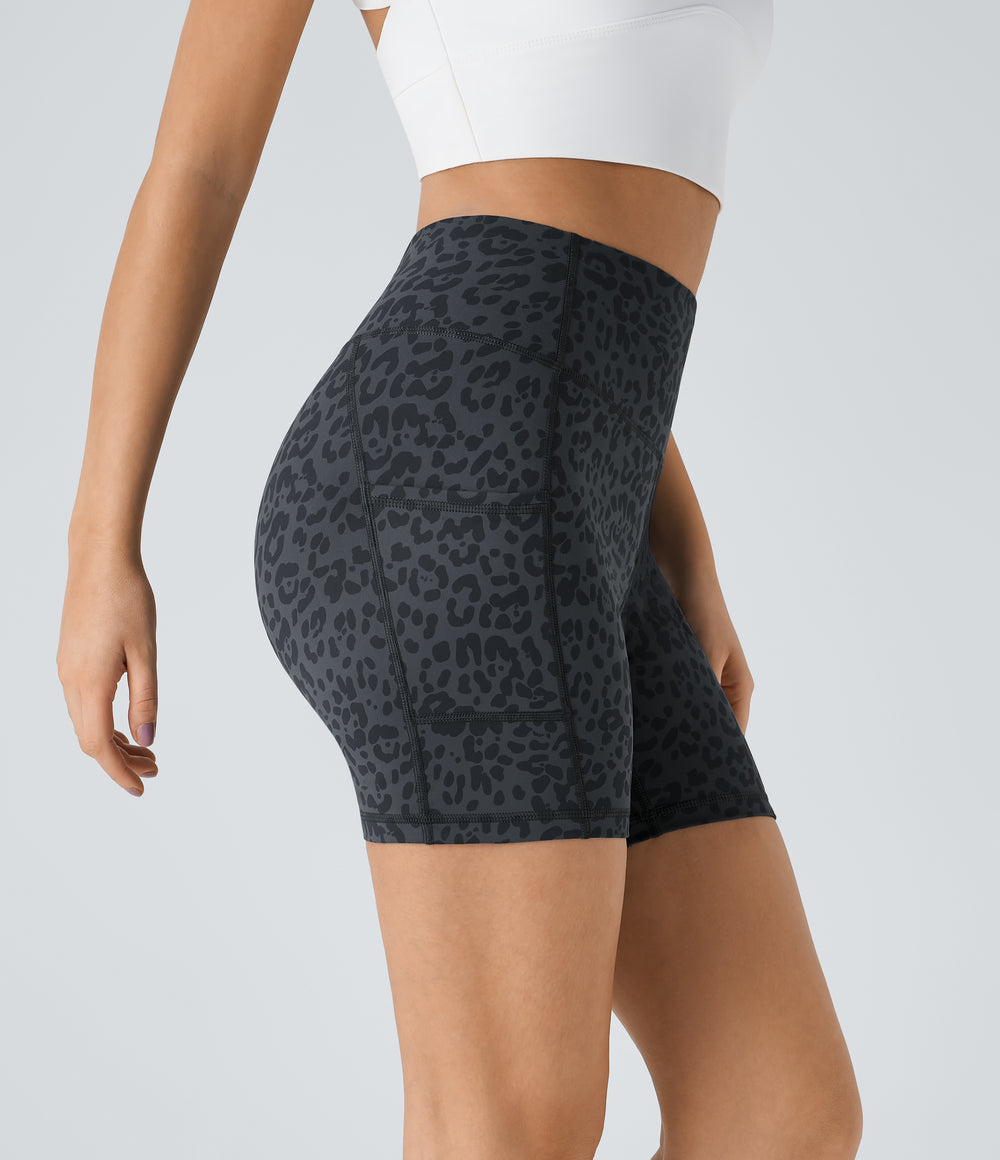 Dahlia Biker Short — Grey Blue