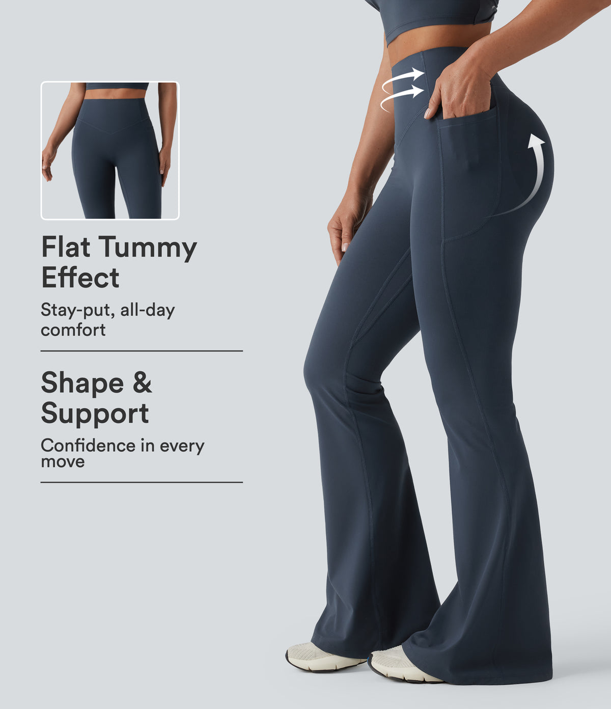 Mae Flare Legging — Carbon