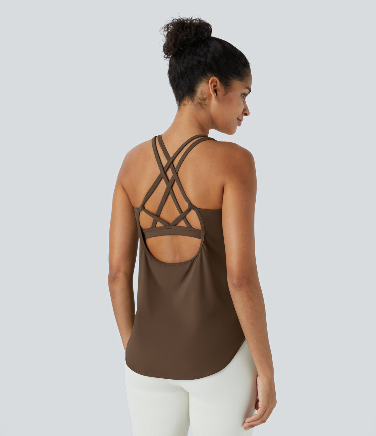Maia Tank — Thick Earthy Brown