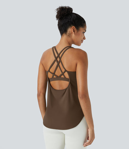 Maia Tank — Thick Earthy Brown