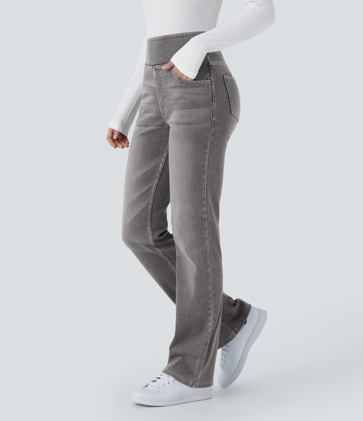 Felicity Jeans — Black Iron Gray Denim