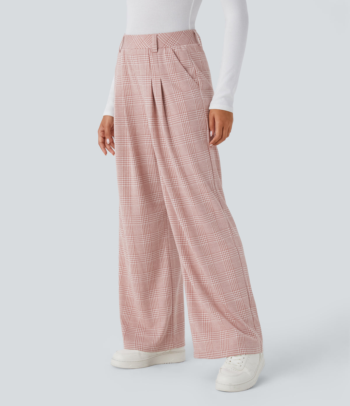 Lucille Pants — Bean Paste Houndstooth Plaid