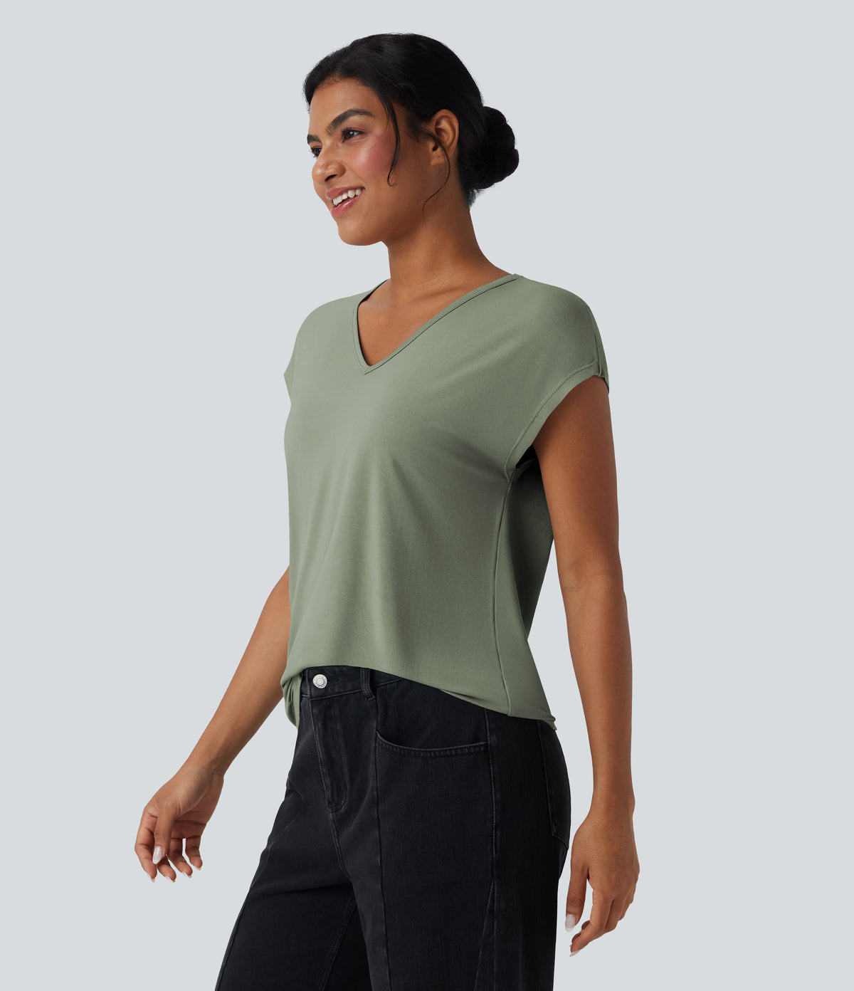 Oona T-Shirt — Hedge Green