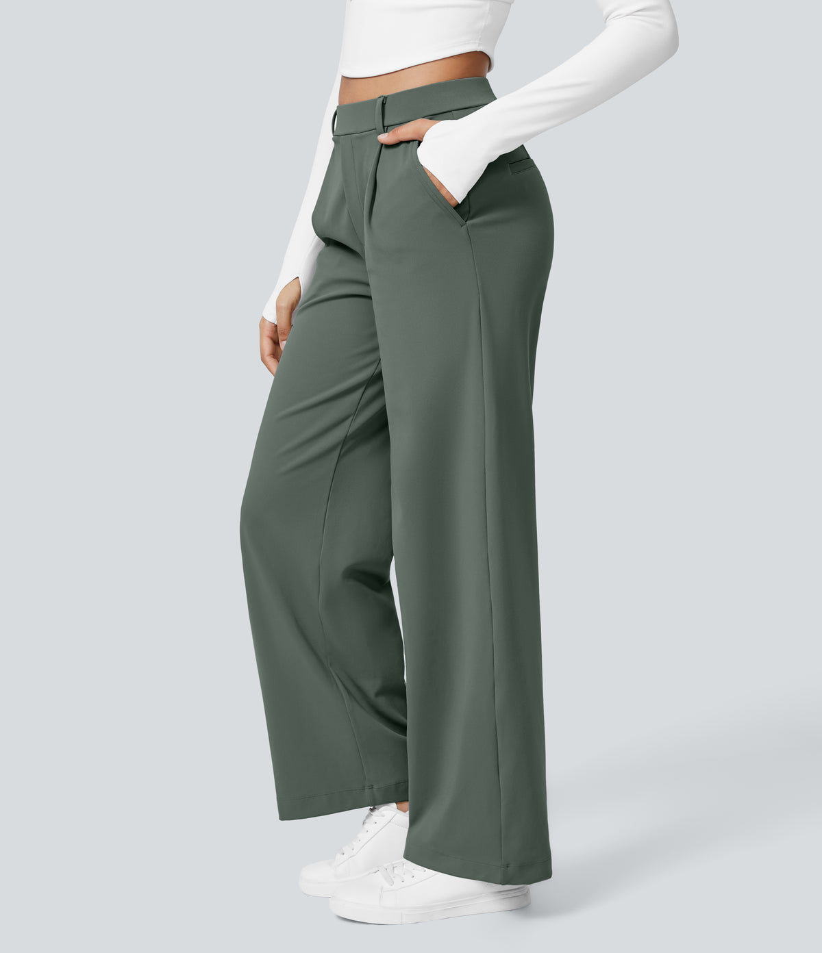 Acacia Pants — Deep Aquamarine