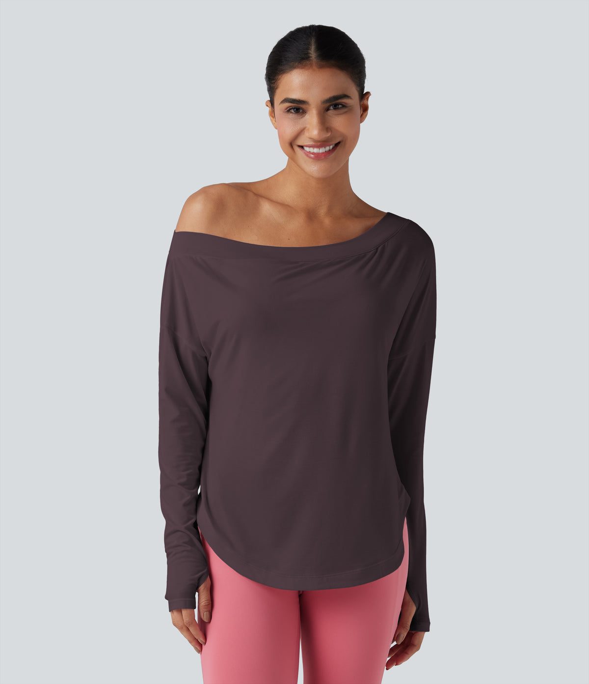 Isadora Long-Sleeve Top — Night's Purple