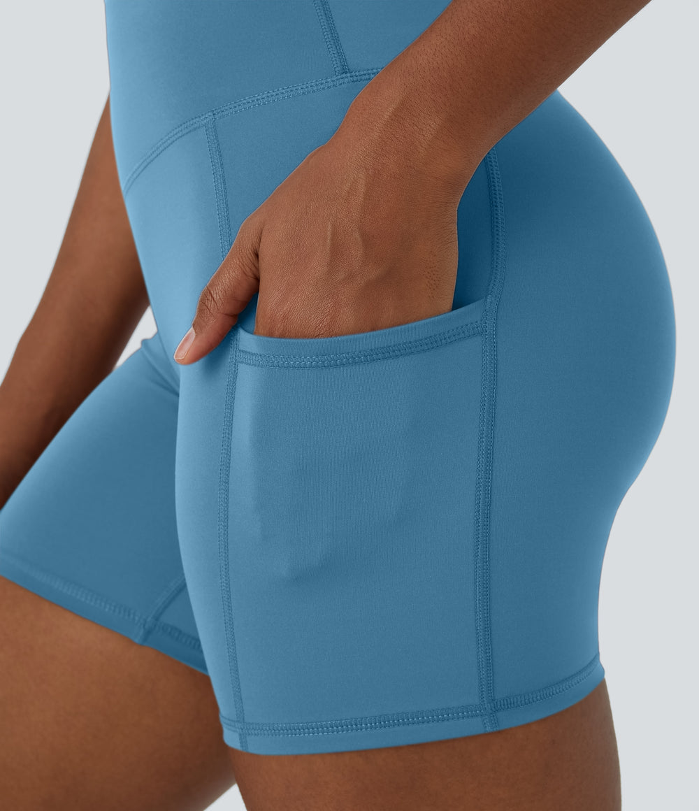 Fern Biker Short — Light Azure