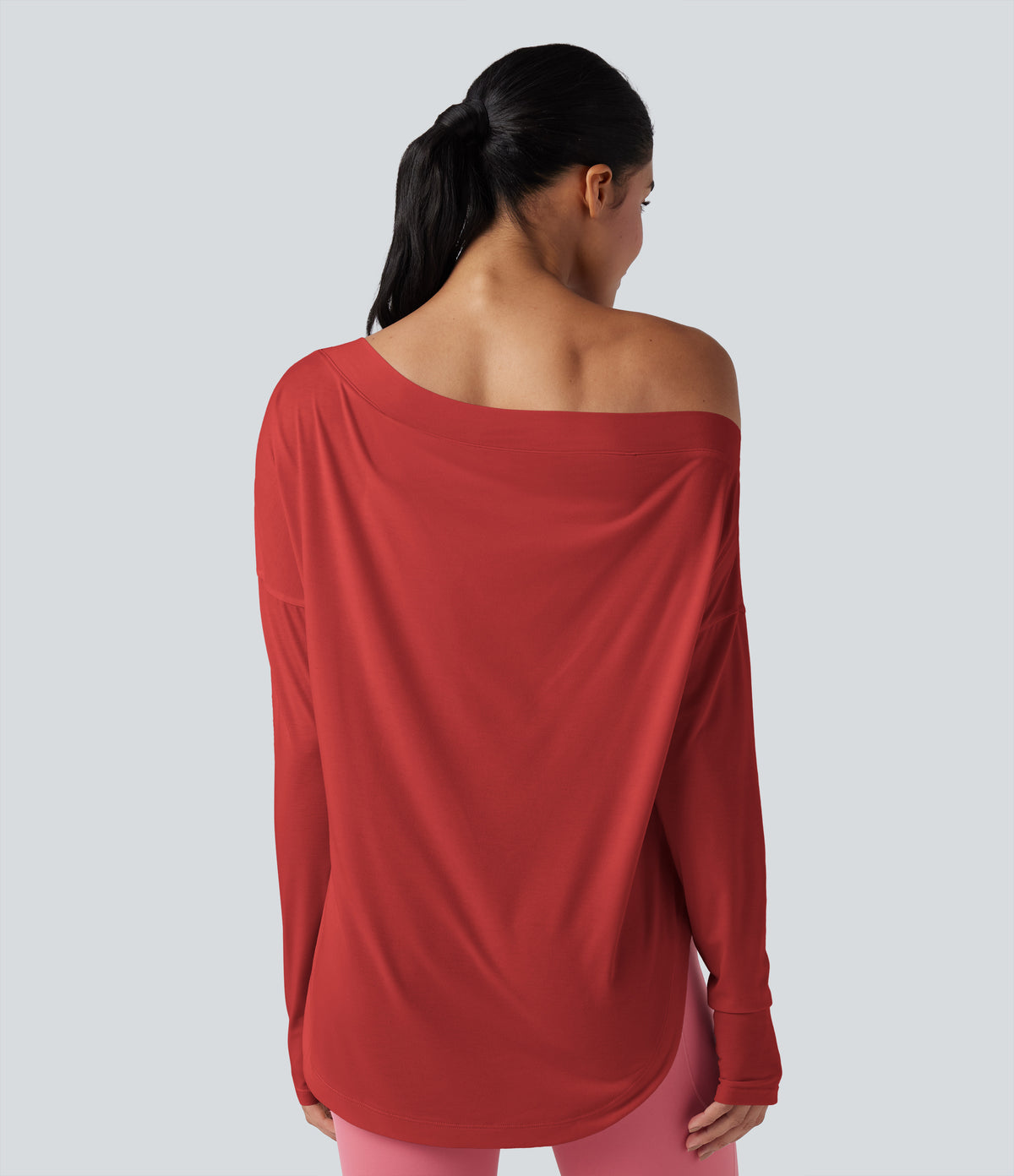 Isadora Long-Sleeve Top — Aura Orange