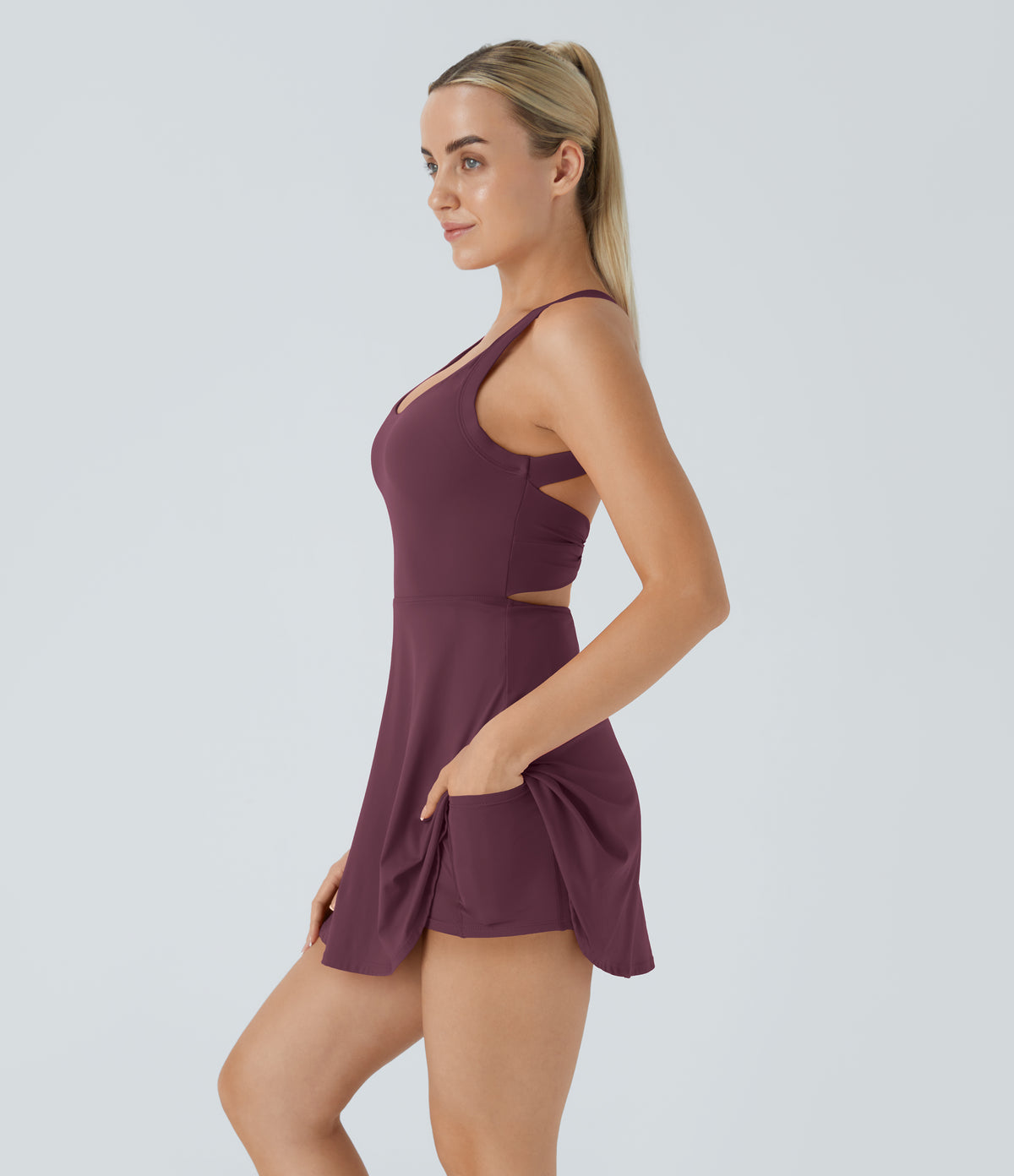 Magnolia Dress — Light Grey Blue