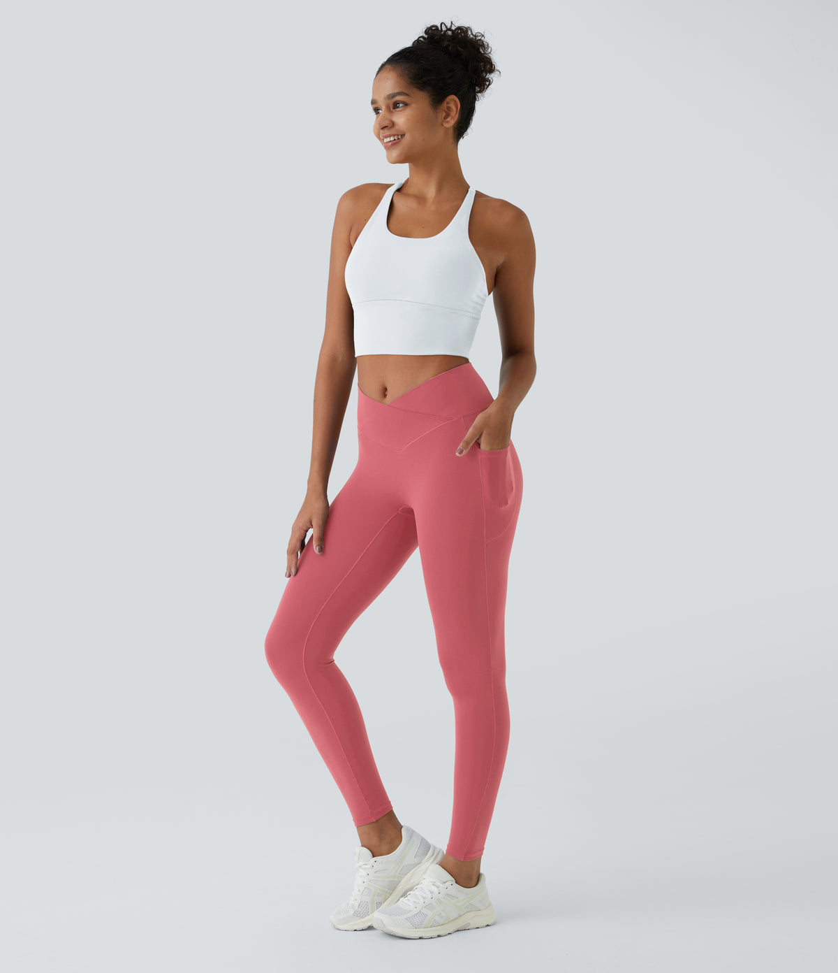 Petal Legging — Fedora Red Purple