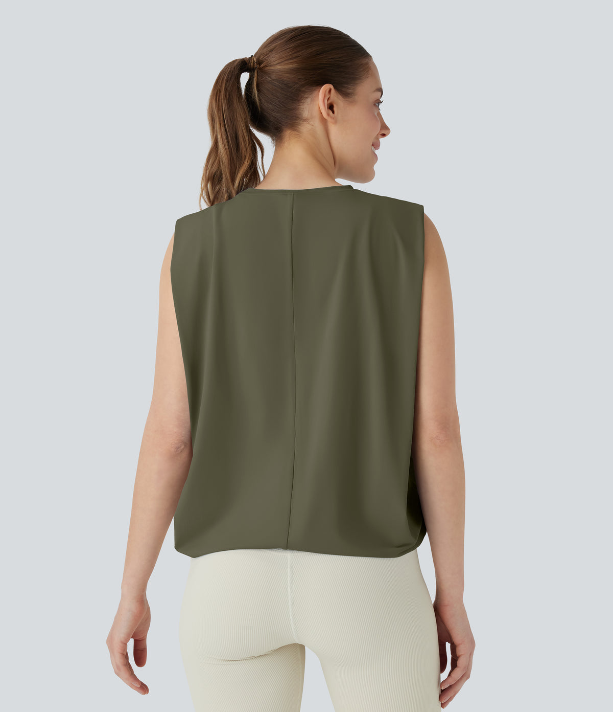 Lucia Tank — Grass Grey Green