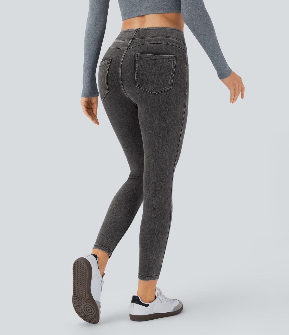 Livia Legging — Hemp Black Denim
