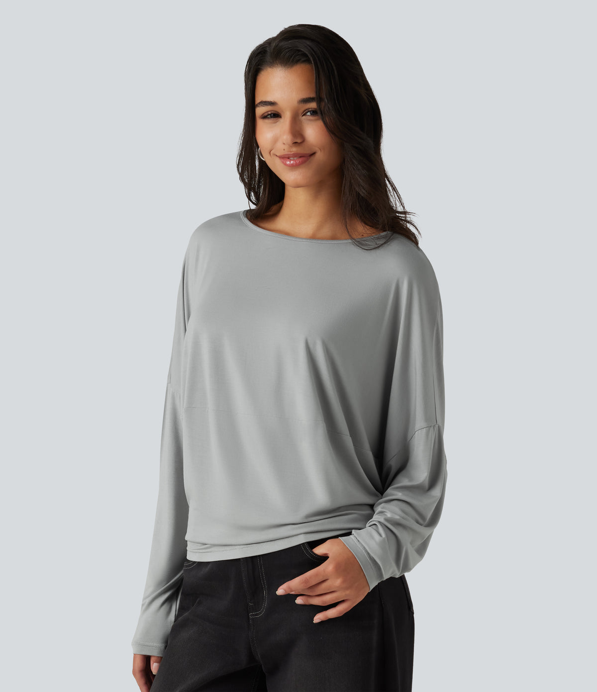 Roselle Long-Sleeve Top — Pigeon