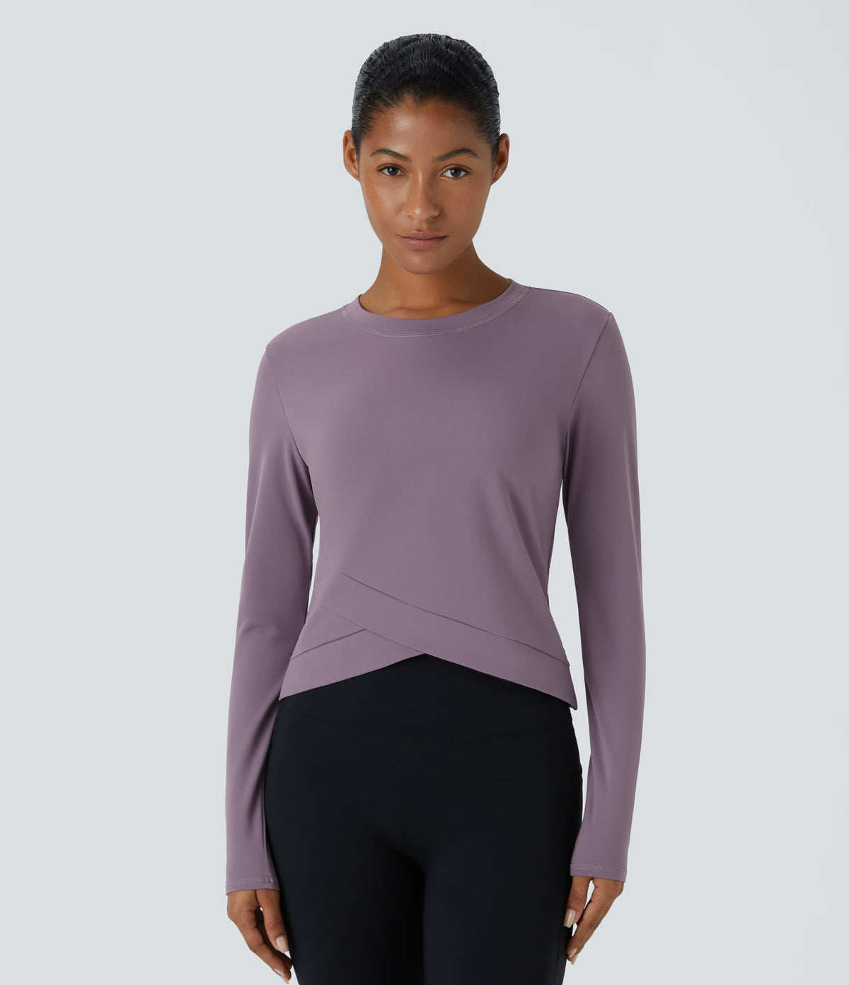 Cora Crop Top — Tulip Purple