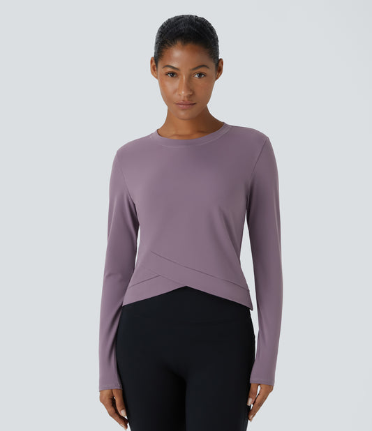 Cora Crop Top — Tulip Purple