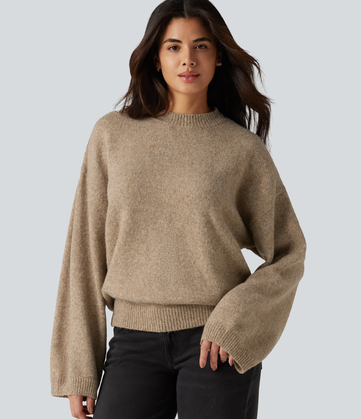 Sabine Sweater — Khaki Brown