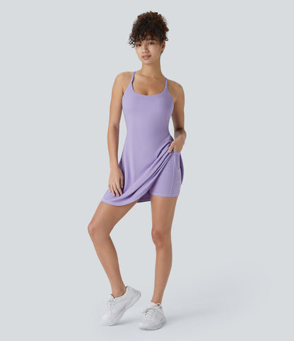 Petal Dress — Grass Grey Green