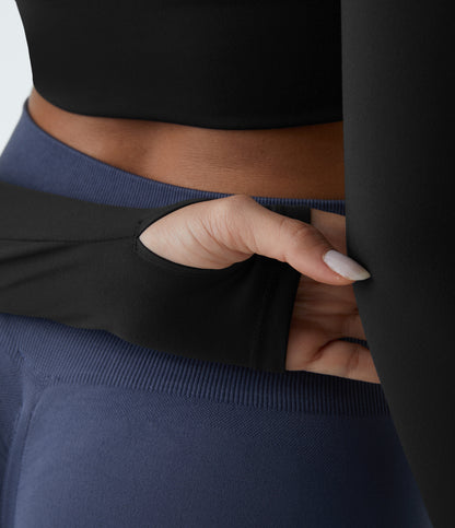 Esme Long-Sleeve Top — Black