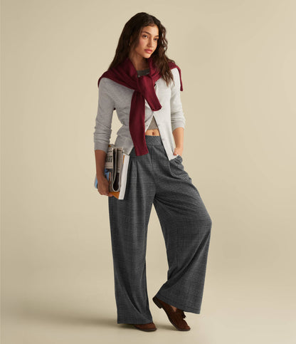 Lucille Pants — Dark Gray Plaid