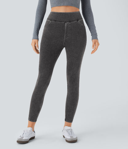 Livia Legging — Hemp Black Denim