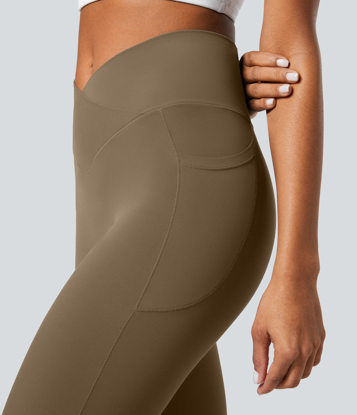 Petal Legging — Muted Brown