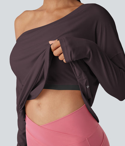 Isadora Long-Sleeve Top — Night's Purple