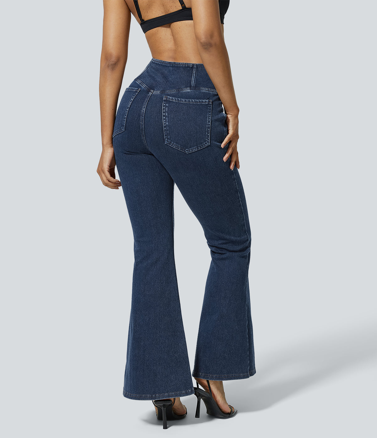 Lana Jeans — Washed Denim Navy Blue