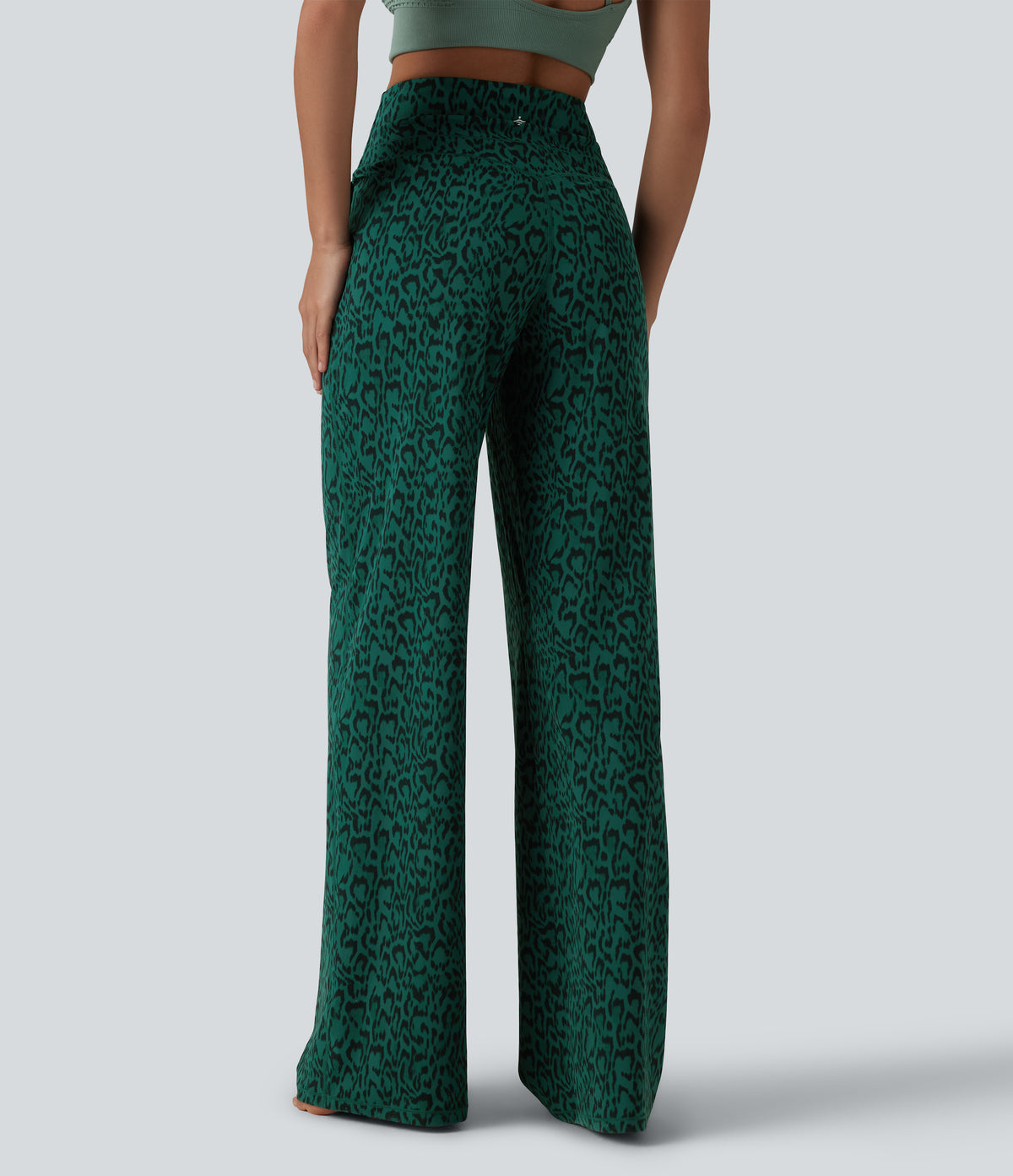 Nina Pants — Deep Teal Leopard