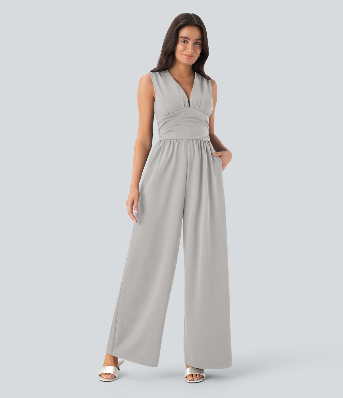 Celine Jumpsuit — Dawn Blue
