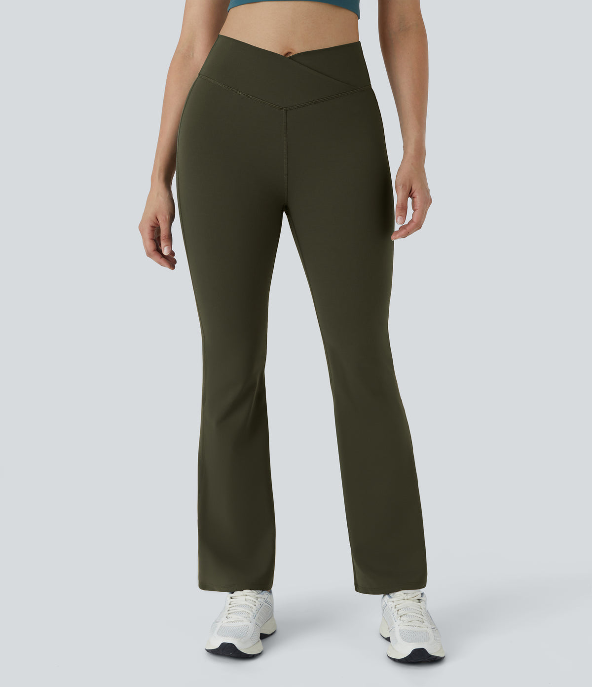 Petal Flare Legging — Midnight Blue