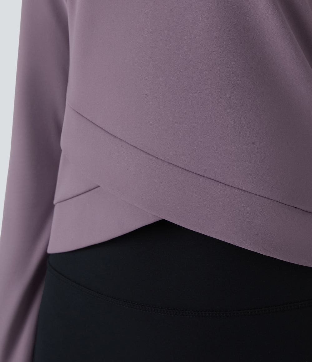 Cora Crop Top — Tulip Purple